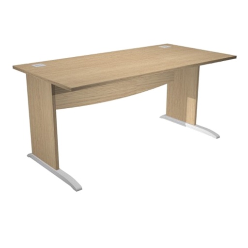 [D94448] Scrivania operativa fianchi a L melaminico 140x80cm h73cm rovere Agora' Basic