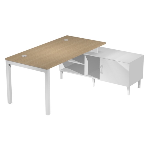 [D94474] Scrivania mobile servizio portante 140x80cm h72,5cm rovere Agora'