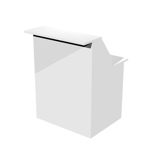 [D94479] MODULO RECEPTION SOPRALZO+DESKTOP 80x76x117cm BIANCO /BIANCO - PRESTIGE