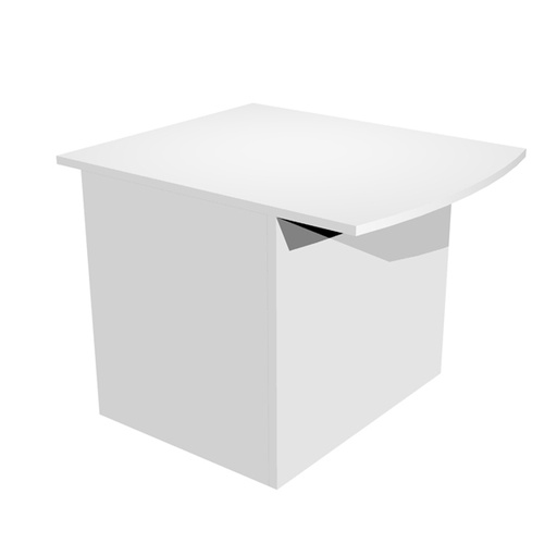[D94483] MODULO RECEPTION DISABILI s/SOPRALZO 80x97,5x72cm BIANCO/BIANCO - PRESTIGE