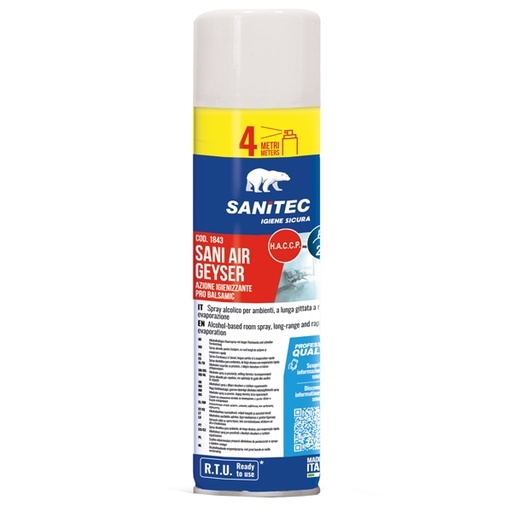 [D94495] Spray alcolico igienizzante ambienti SANI AIR GEYSER 500ml Sanitec