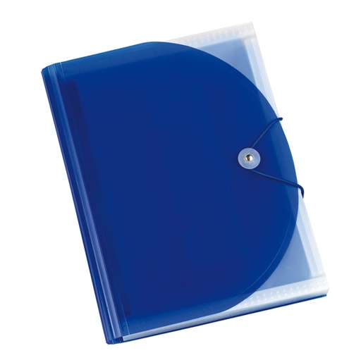 [D94509] Portadocumenti a soffietto in PP blu A4 13 tasche Plastidea