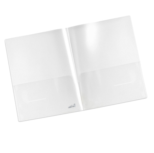 [D94513] Conf 5 cartellina doppia tasca PP trasparente Plastidea