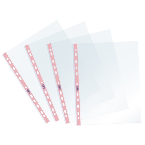 [D94520] 25 Buste forate c/ banda rosa Pstel 22X30cm Favorit