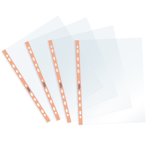 [D94521] 25 Buste forate c/ banda arancio Pstel 22X30cm Favorit