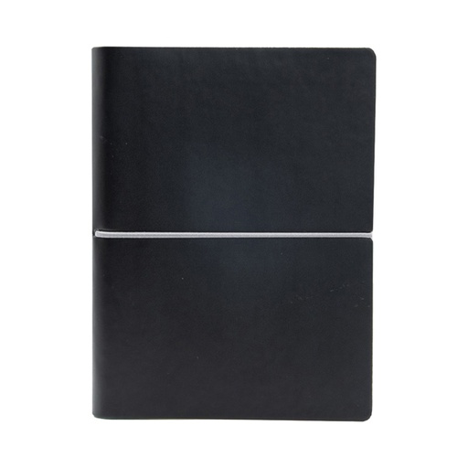 [D94602] Taccuino EVO CIAK f.to 15x21cm fogli a righe copertina nero INTEMPO