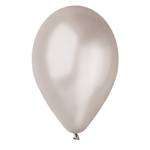 [D94618] Busta 16 palloncini diam.26cm metal argento Big Party