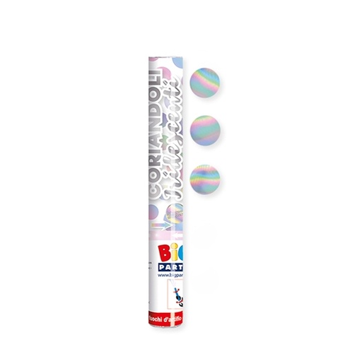 [D94621] Sparacoriandoli Cannon colori assortiti metal iridescente 8mt Big Party