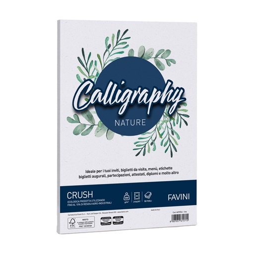 [D94648] Carta Calligraphy Nature CRUSH A4 50fg 250gr uva FAVINI