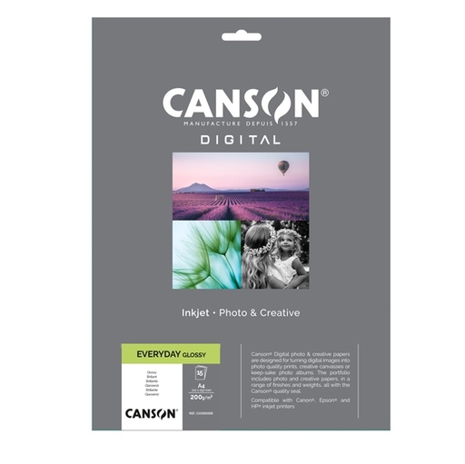 [D94656] Carta InkJet EVERYDAY A4 15fg 200gr Glossy Canson