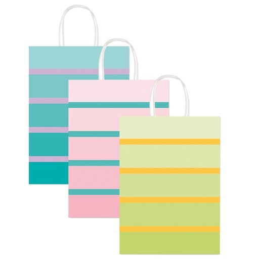 [D94710] Shopper Bicolor c/manici in carta ritorta 36x12x41cm colori ass.ti Rex Sadoch