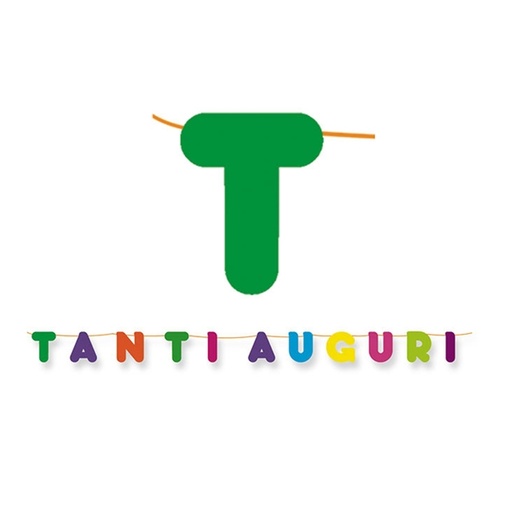 [D94859] Festone in cartoncino 6mt Tanti Auguri Big Party