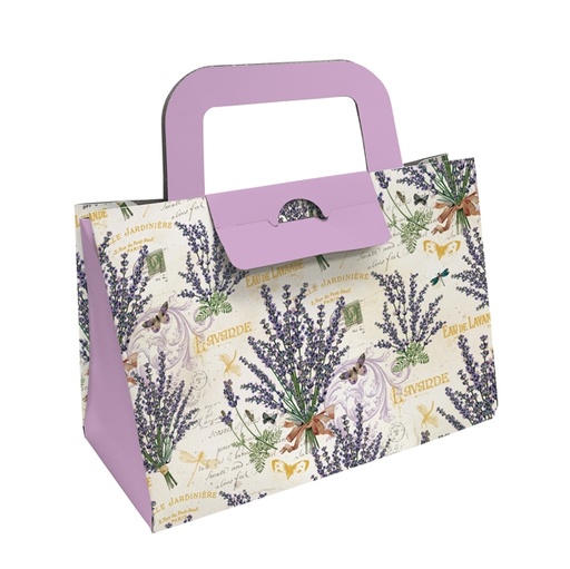 [D94867] Scatola portaoggetto 16,2x14,5x7,5cm fantasia Lavanda Kartos