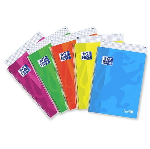 [D94881] Maxiquaderno Spiralato A4+ 1 rigo 120fg 90g colori ass. Neon On OXFORD