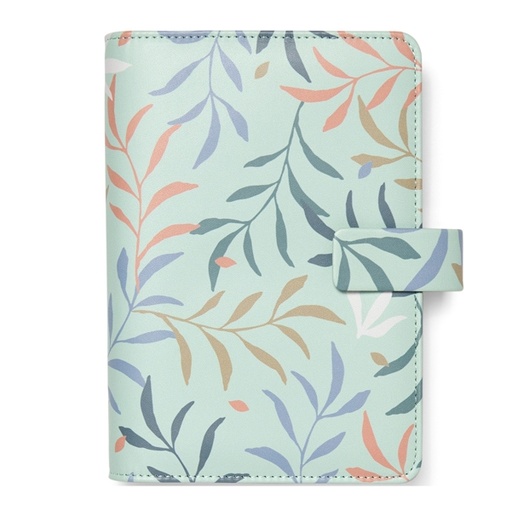 [D94930] Organiser f.to Personal 187x153x40mm c/cinturino fant. Botanical menta Filofax