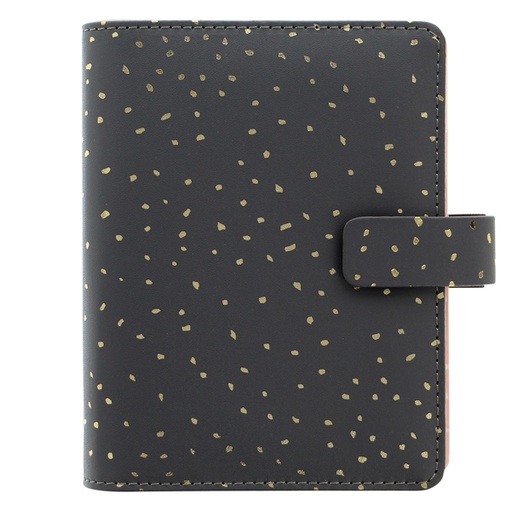 [D94935] Organiser f.to Personal 187x153x40mm c/cinturino Confetti nero Filofax