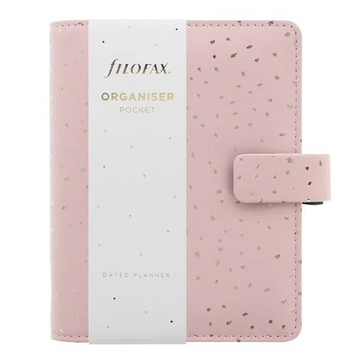 [D94939] Organiser f.to Pocket 146x128x36mm c/cinturino Confetti rosa Filofax