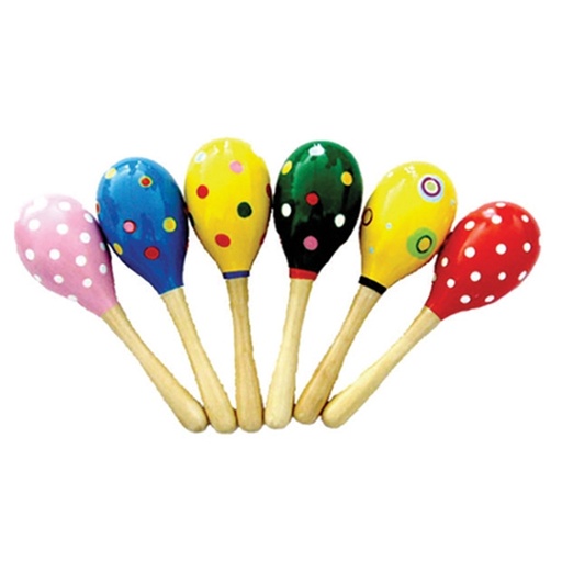[D94955] Coppia di maracas in legno CWR