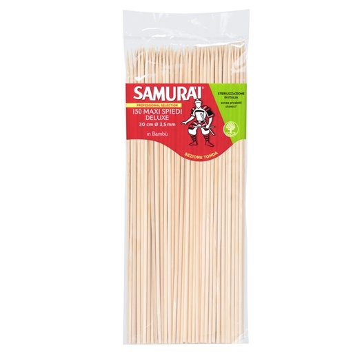 [D94959] Conf.150 Spiedi delux in bambu' 30cm Samurai Party