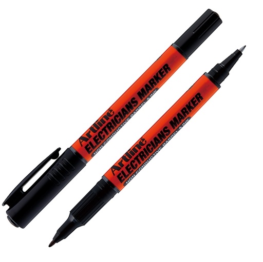 [D95024] Marcatore permanente a doppia punta 0,4 e 1,0 mm per elettricisti nero artline
