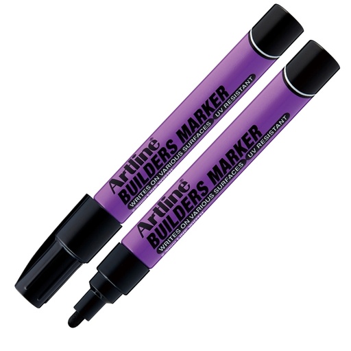 [D95026] Marcatore permanente speciale per edilizia p. tonda 2,3mm nero artline
