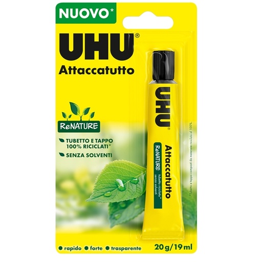 [D95035] Colla UHU Attaccatutto senza solventi 20ml in blister