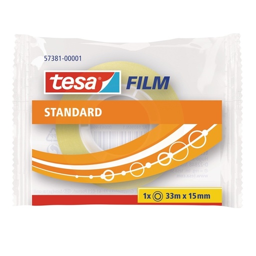 [D95039] Nastro adesivo trasparente tesafilm 33mx15mm conf. singolarmente Tesa