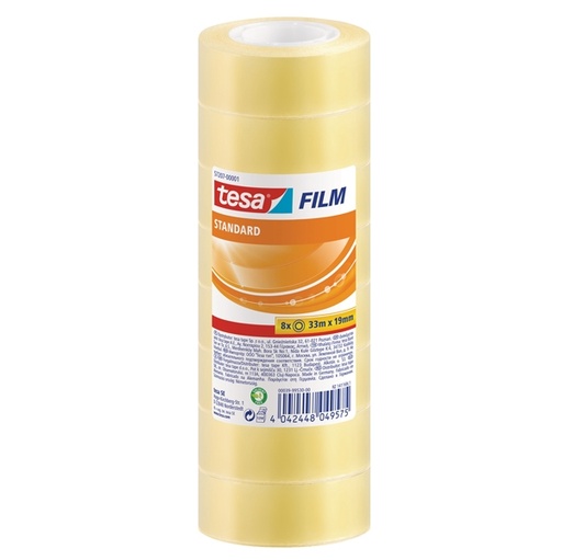 [D95041] Torre 8 nastri adesivi tesafilm 33mx19mm Tesa