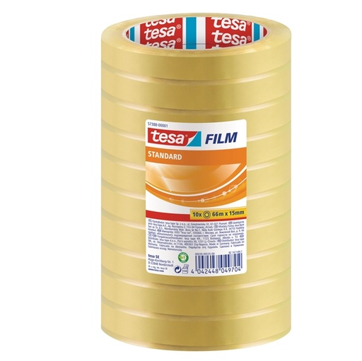 [D95044] Torre 10 nastri adesivi tesafilm 66mx15mm Tesa