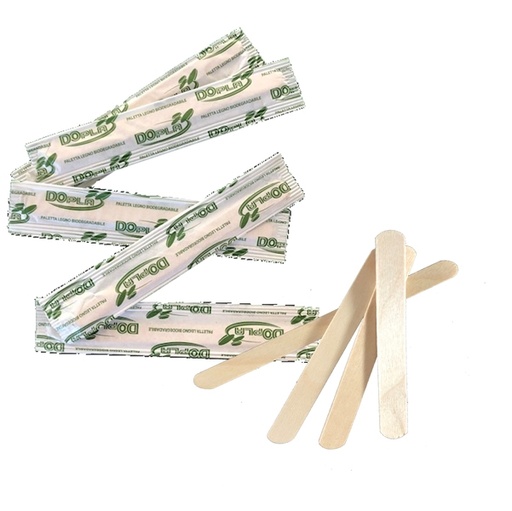 [D95106] 50 Palette in legno imbustate singolarmente 9cm Dopla Green