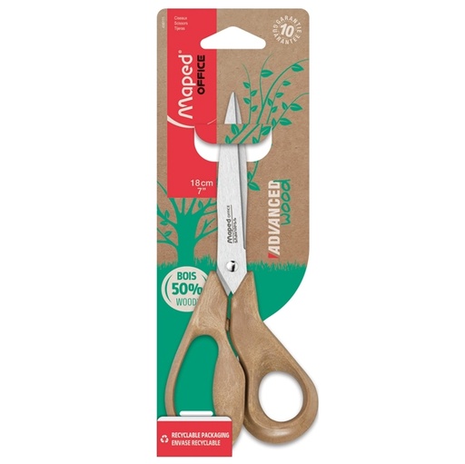 [D95192] Forbici asimmetriche Advanced Wood 18cm Maped