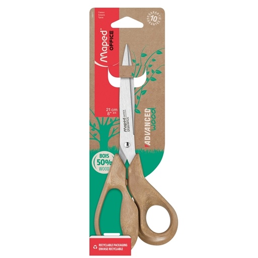 [D95193] Forbici asimmetriche Advanced Wood 21cm Maped