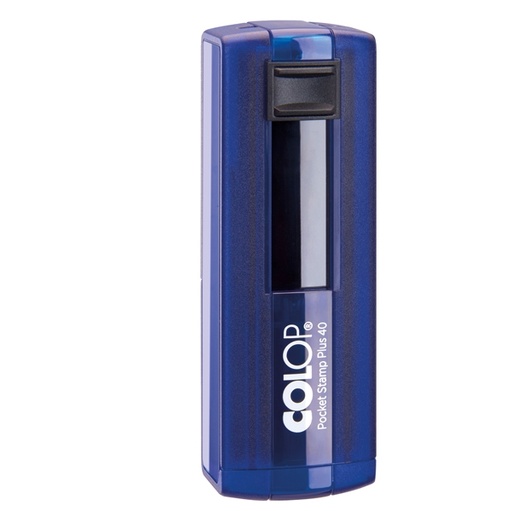 [D95208] Timbro Pocket Stamp Plus 40 23x59 mm 6 righe autoinch. blu indingo Colop