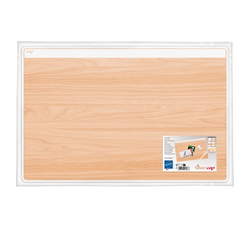 [D95235] Sottomano Silva in pvc con stampa legno e copertura trasp. Antiriflesso Cep