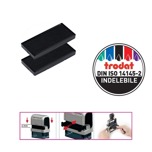 [D95258] Blister 2 tamponi 6/4931 nero Trodat