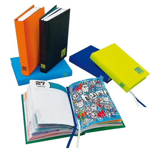 [D95266] Diario maschile 12 mesi copertina soft touch in colori assortiti Blasetti