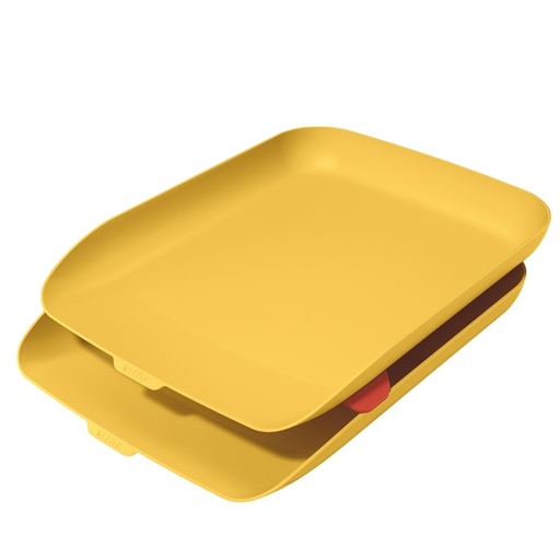 [D95284] Kit doppia vaschetta portacorrispondenza giallo Cosy Leitz