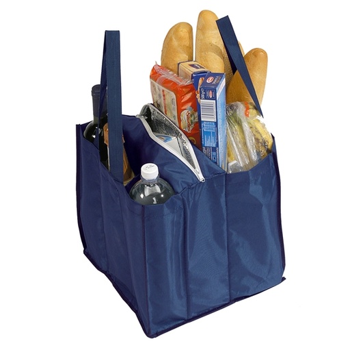 [D95300] Borsa per la spesa a scomparti Comby Bag 30x30x30cm blu