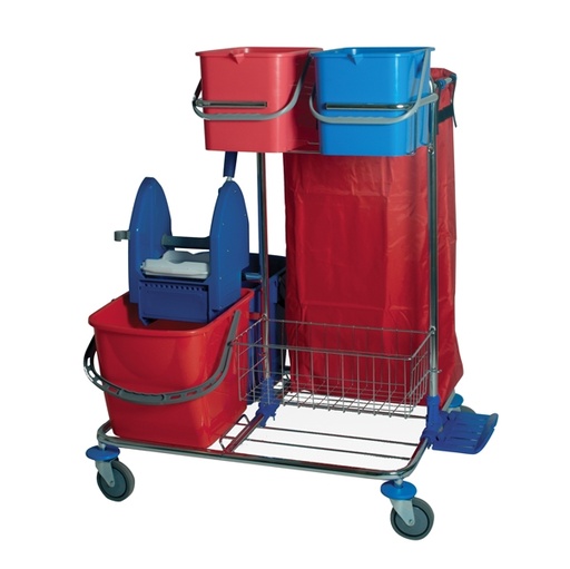 [D95310] Carrello cromato per pulizie Star 2