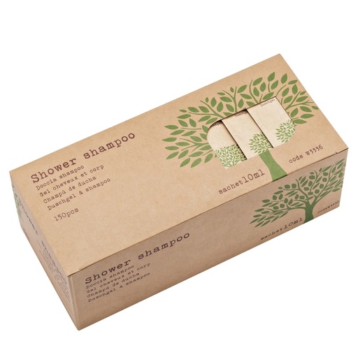 [D95327] Confezione da 150 Bustine bagnodoccia Shampoo 10ml Linea Cortesia Natura