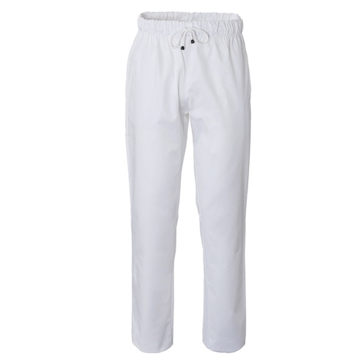 [D95434] Pantalone da cuoco Plutone Tg. M bianco