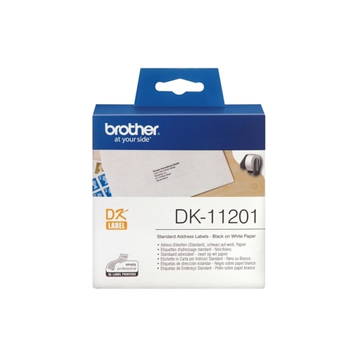 [DBRODK11201] ROTOLO 400 ETICHETTE 29X90MM NERO/BIANCO IN CARTA