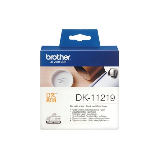 [DBRODK11219] ROTOLO 1200 ETICHETTE CIRCOLARI ADESIVE IN CARTA DIAMETRO 12MM