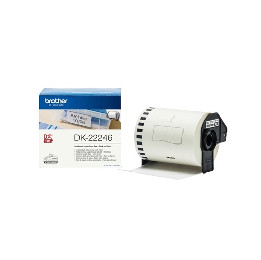[DBRODK22246] Nastro ades in carta Nero/Bianco 103.6 mm-30.48 metri lunghezza per QL1100/1110N