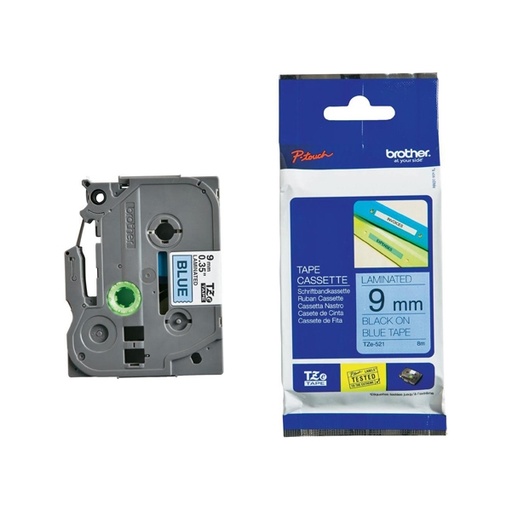 [DBROTZE521] NASTRO BROTHER TZ- E521 9MMx8MT NERO/BLU