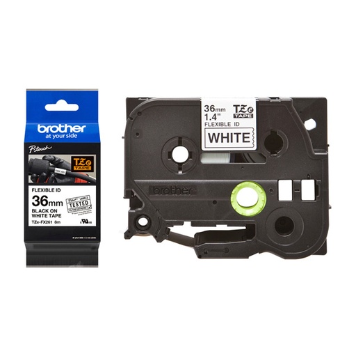 [DBROTZEFX261] Nastro Brother Laminato flessibile da 36 mm (8 m) Nero/Bianco