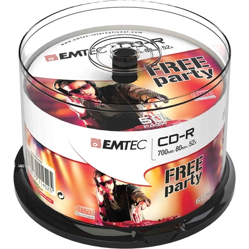 [DEMTC805052CB] CD-R EMTEC 80MIN/700MB 52x SPINDLE (50pz)