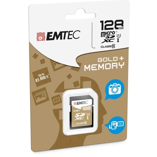 [DEMTD128GXC10GP] SDXC EMTEC 128GB CLASS 10 GOLD +