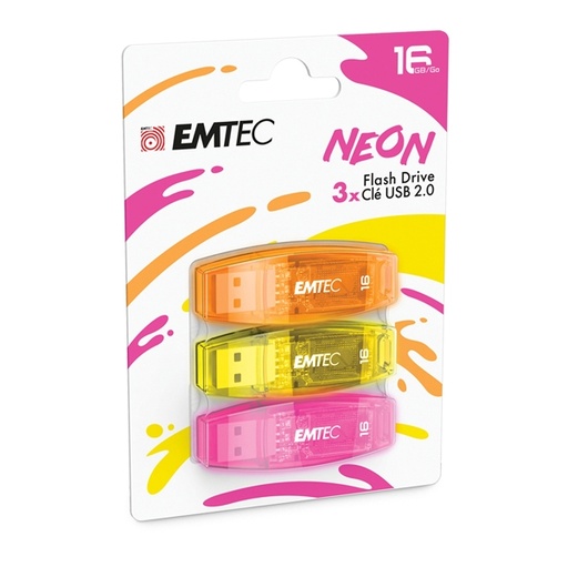 [DEMTD16GC410P3N] MEMORIA USB2.0 C410 16GB 3PZ NEON