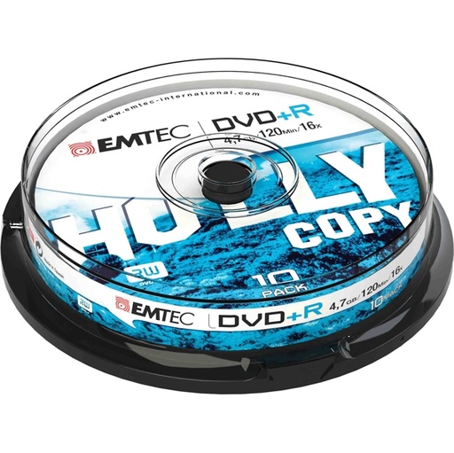 [DEMTPR471016CB] DVD+R EMTEC4,7GB 16X SPINDLE (kit 10pz)